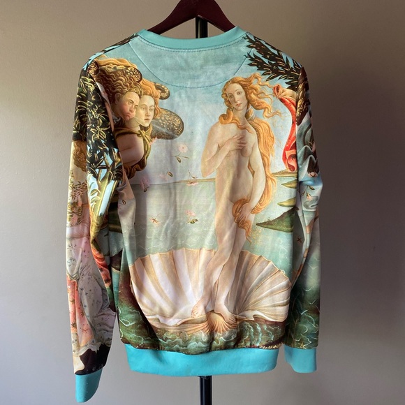Botticelli's Venus Graphic All Over Sublimation Print Pullover Sweater - Picture 2 of 5